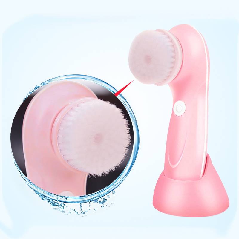 Face care waterproof 3 in 1 electric sonic facial scrub face cleaning spin wash facial cleansing brush